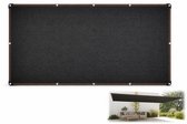 Schaduwdoek - 2 x 4 m - Met Versterkte Randen & Ringen - Voor Tuin, Balkon, Terras en Carport -Zwart