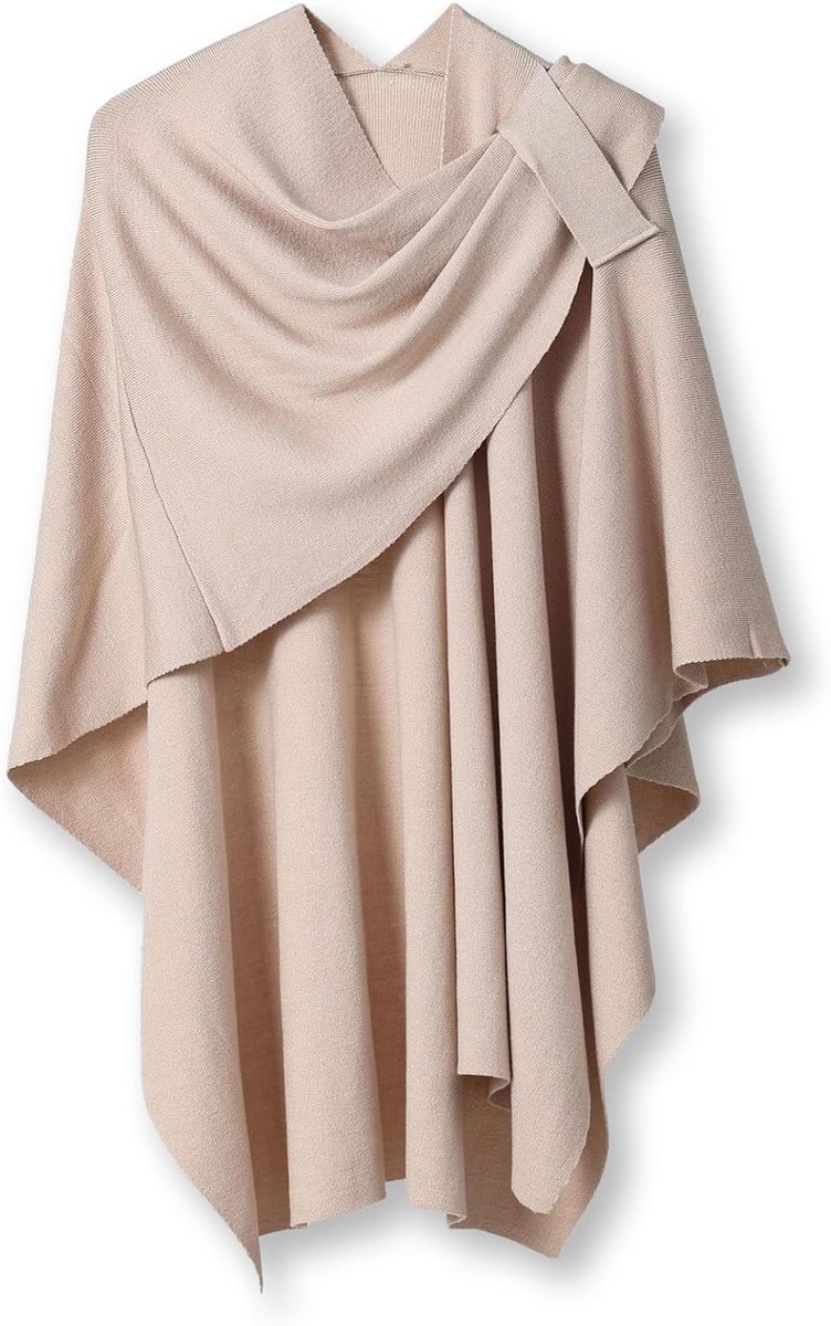 Sjaalwraps voor dames, zachte open voorkant, poncho, trui, gebreid, elegante sjaals, cape voor lente, herfst, winter