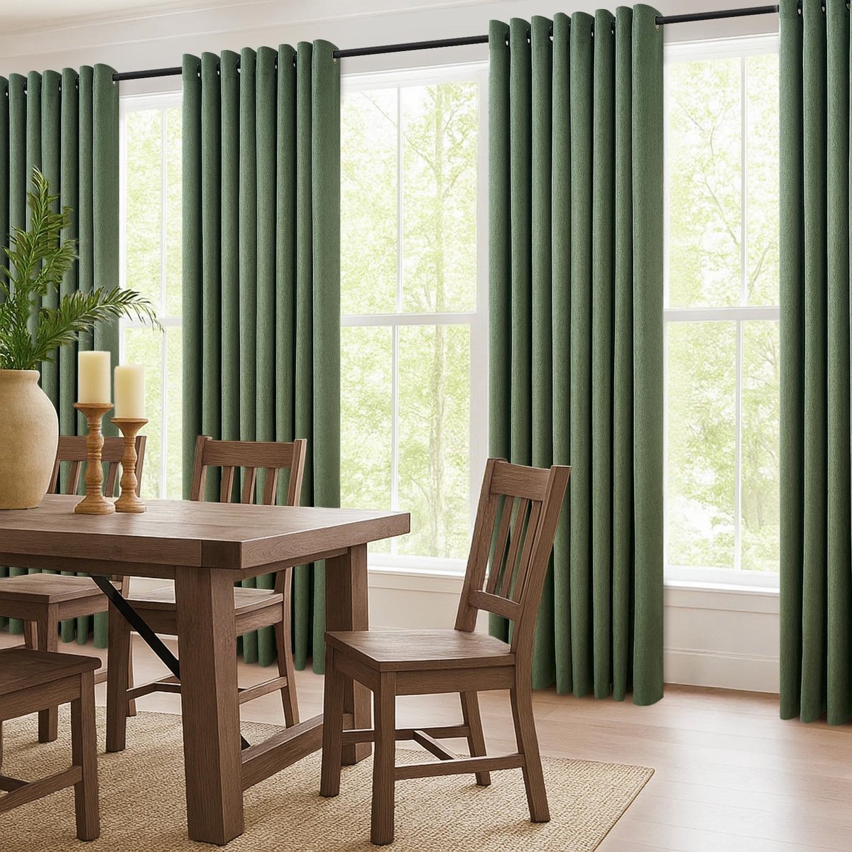 Gordijnen in linnenlook, woonkamergordijnen met oogjes, halftransparant, lichtfilter, voile, moderne gordijnen, 140 x 225 cm, voor slaapkamer, balkondeur, kinderkamer, set van 2