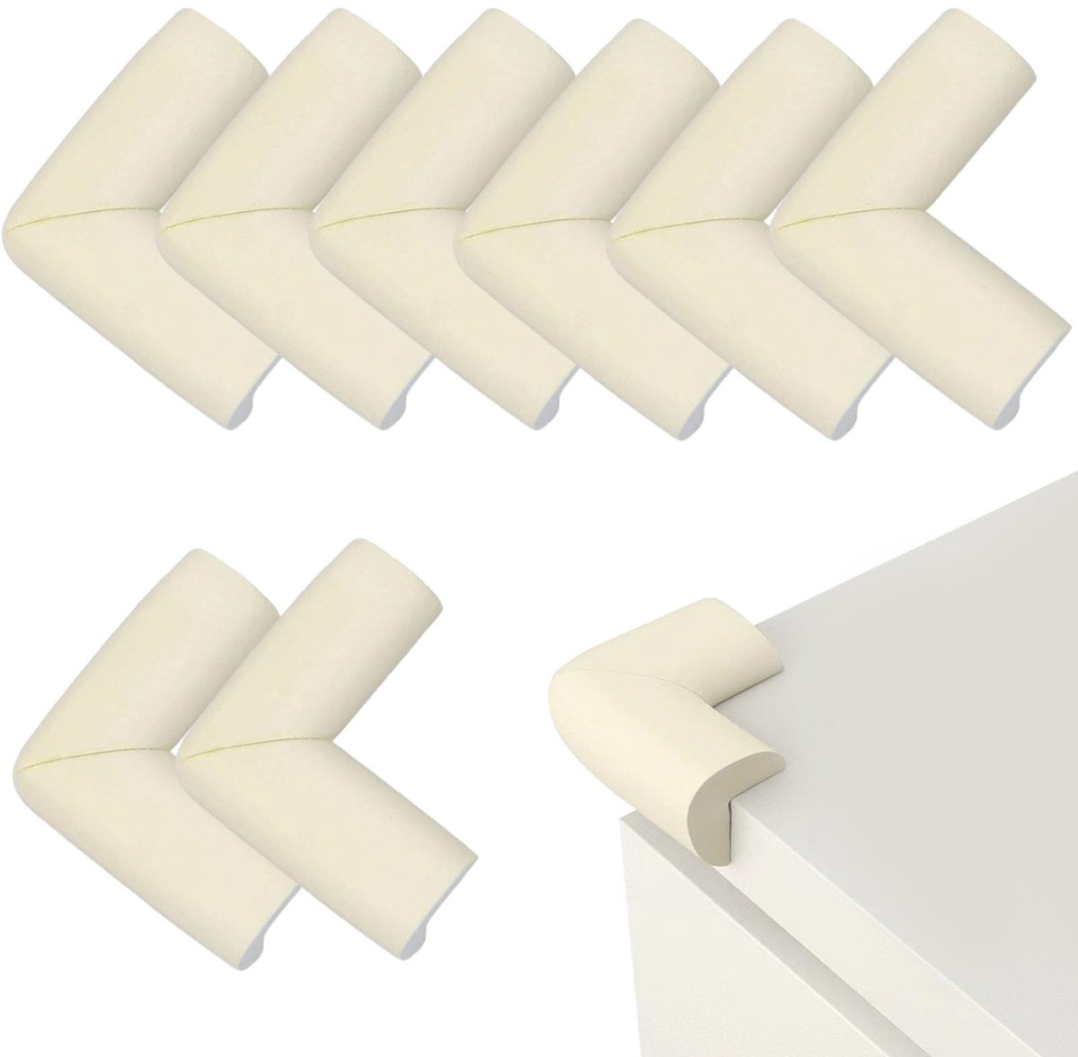 Dailygoods- Hoekbeschermers Zacht - 8 Stuks - Schokabsorberend - Zelfklevend - Bescherming voor Hoeken - Meubelbescherming