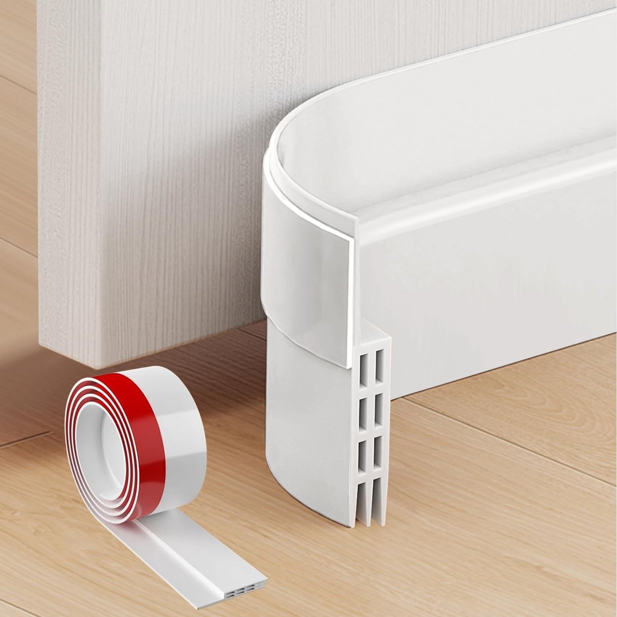 Dailygoods- Deurafdichting 2 m - Zelfklevend - Tochtstopper - Koudebescherming - Geluidsisolatie - Siliconen Afdichting - Tochtstrip