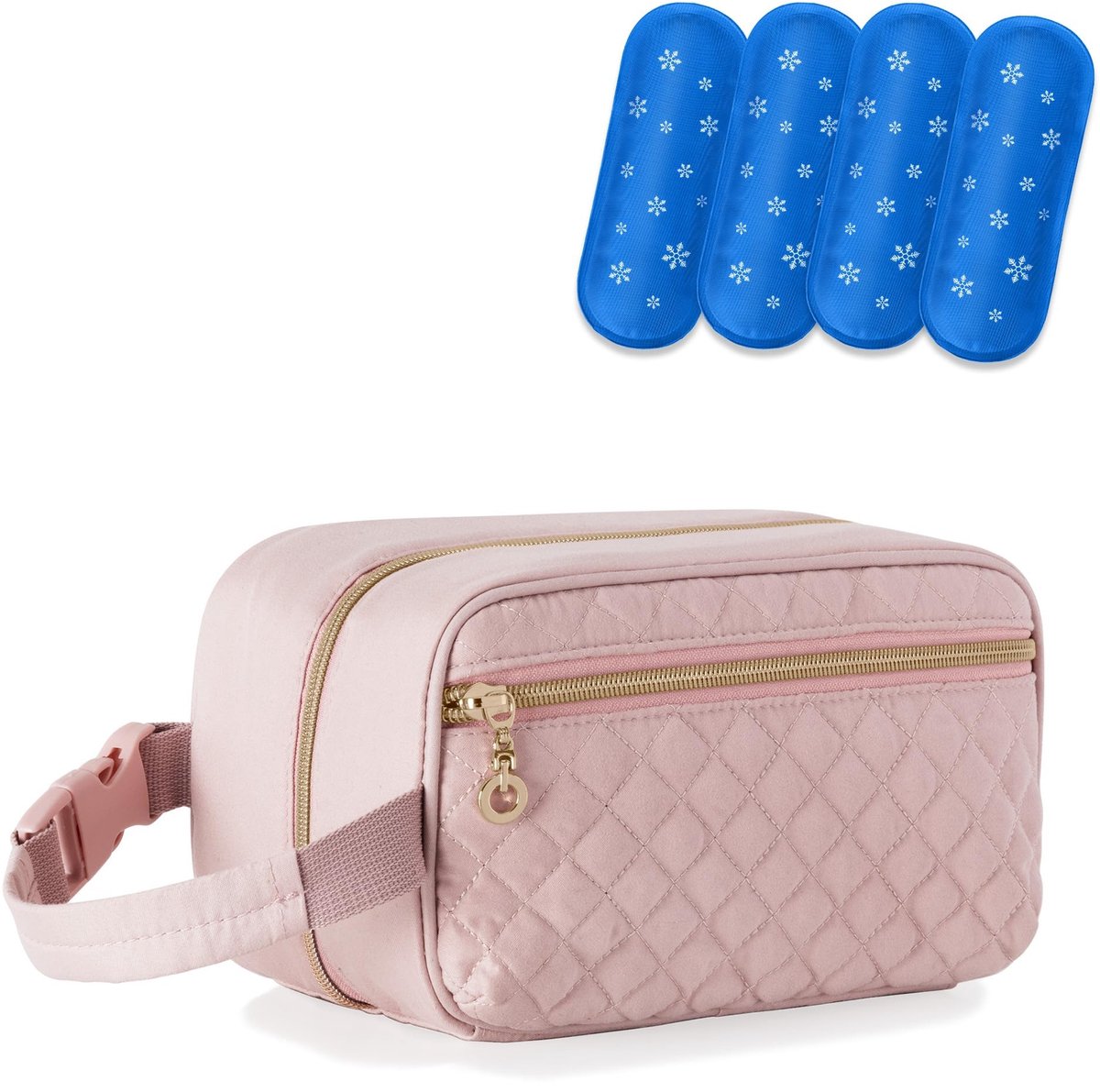 Dailygoods- Koeltas Grote Capaciteit - Koeltas voor Moedermelk - Koeler Reistas - Opbergtas - 4 Ijspakketten - Afneembare Handgreep - Borstvoedingskoeltas