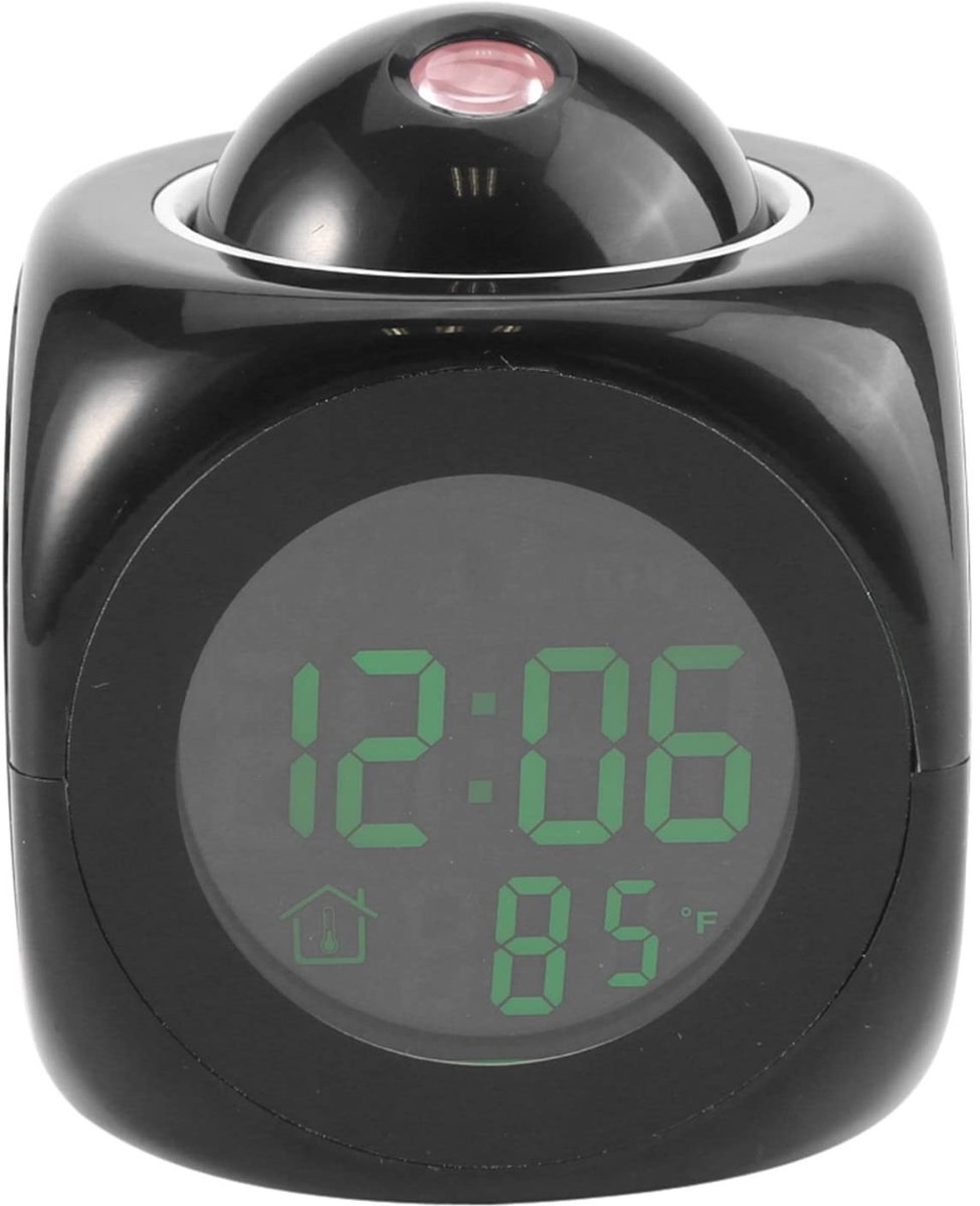 Dailygoods - Digitale LCD-wekker - Multifunctionele wandprojectie - Blauw of groen - Spraaksprekingen - Binnen gebruik - Tijdweergave en temperatuur