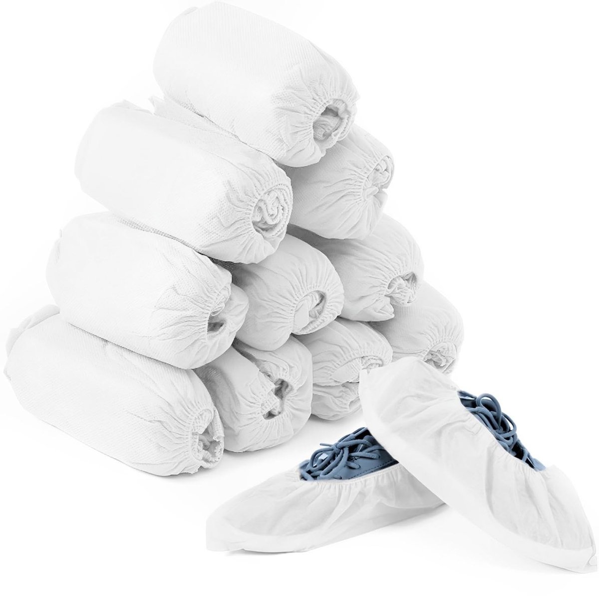 Dailygoods- Wegwerp Overschoenen 100 Stuks - Waterdichte Schoenhoezen - Vliesstof - Vloerbescherming - Tapijtreiniging - Wit