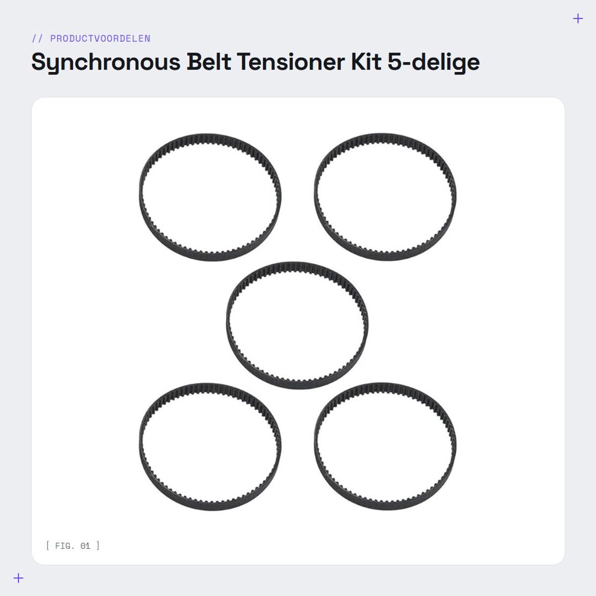 Dailygoods- Tandriemspanner - Rubber - 5 Stuks - 3D Printer Accessoire - Temperatuurbereik - Duurzaam - Geschikt voor 2GT - 3D Printer Onderdelen