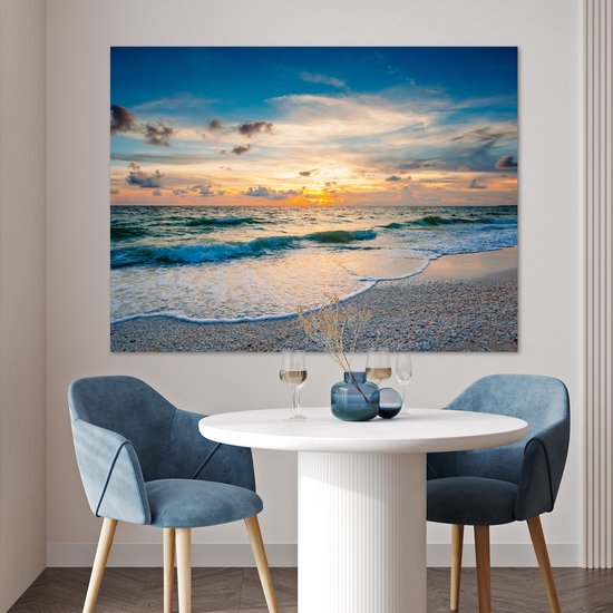 Affiche Plage - Mer - Coucher de soleil - 120x90 cm