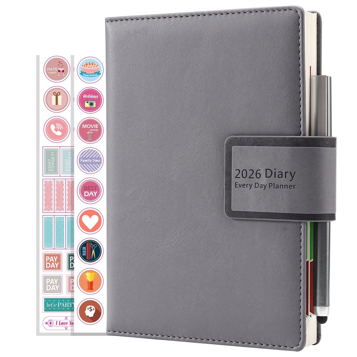 Dailygoods- Dagboek 2026 pagina per dag - Academisch Dagboek - Planner 2026 - Organiser - Bureaudagboek - Persoonlijke Organisator - 365 dagen schrijfruimte
