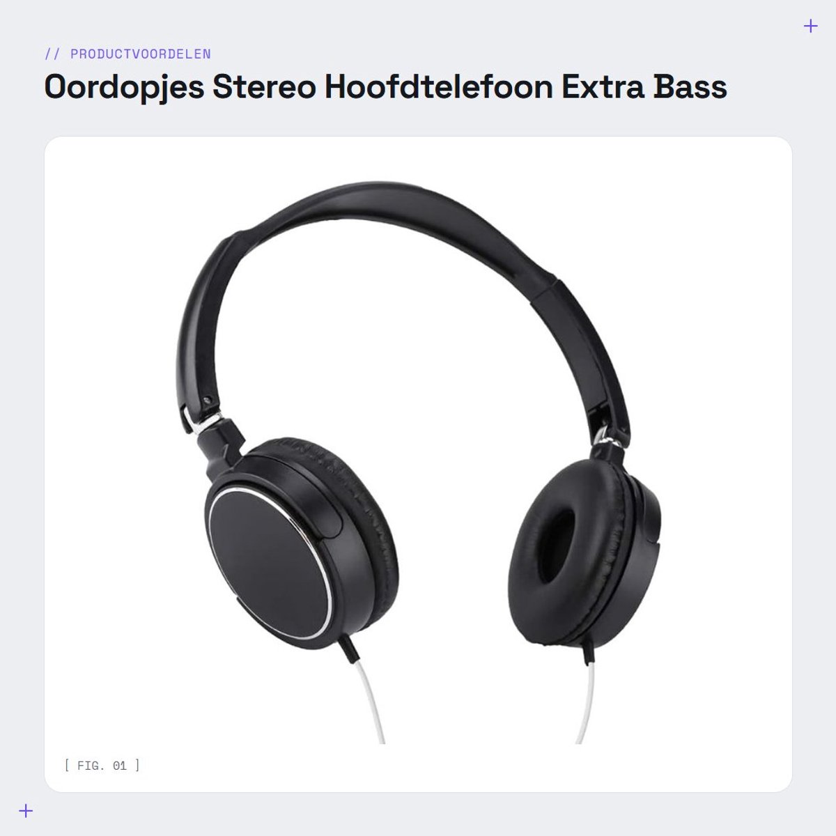 Dailygoods - Oordopjes Stereo Hoofdtelefoon - Extra Bass - Draagbaar en Compact - Ondersteuning voor TF-kaart - Voor Kantoor Gaming Vrije Tijd - Licht...