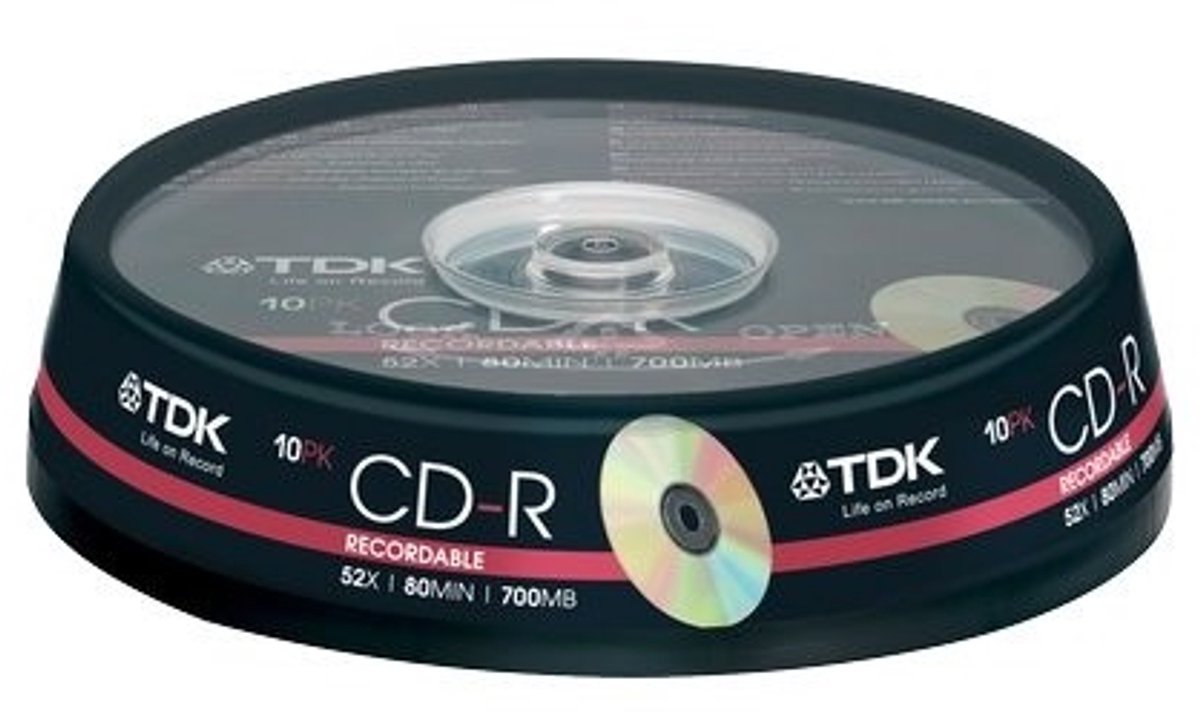 Image of TDK CD-R 700MB 52X CAKEBOX