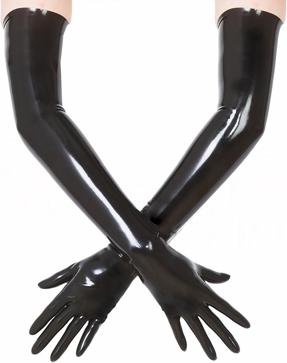 Handschoenen voor Vrouwen Mannen,Rubber Lange Handschoenen Lengte 22 inch voor Cosplay Clubwear