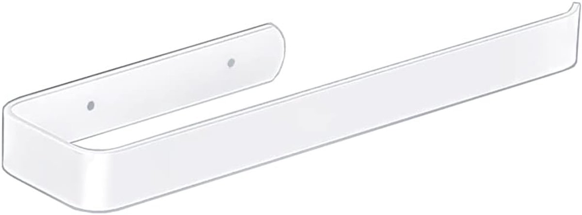 Handdoekenstang, Wandmontage Handdoekhouder, Handdoekrek van aluminiumlegering, handdoekstang voor badkamer, keuken, toilet (wit-33cm)