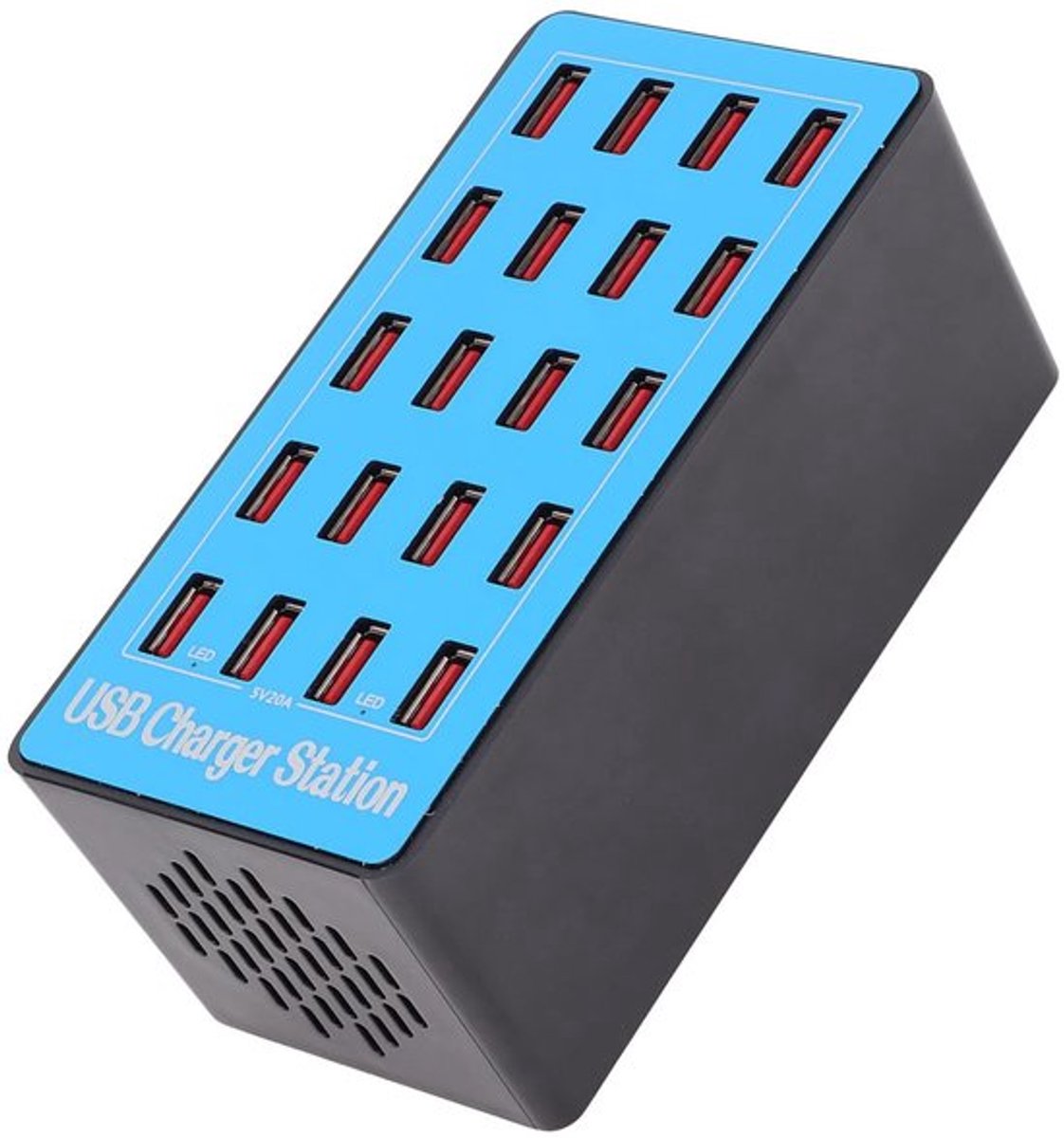 Allecto - USB-oplaadstation - 100w Snellader - 20 Poorten
