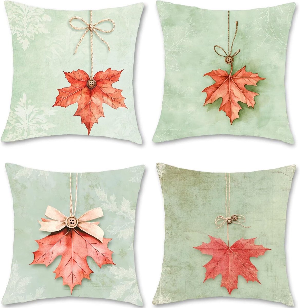 50 x 50 cm, 4 stuks, voor buiten, ei, eend, fluweel, bankkussen, bladdecoratie, zacht en ademend, voor thuis, Halloween, tuin, decoratie, S1-287
