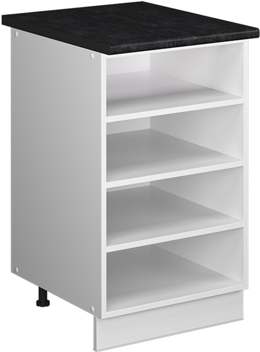 Vicco Keukenrek Fame-Line, Wit, 50 cm, WB Antraciet