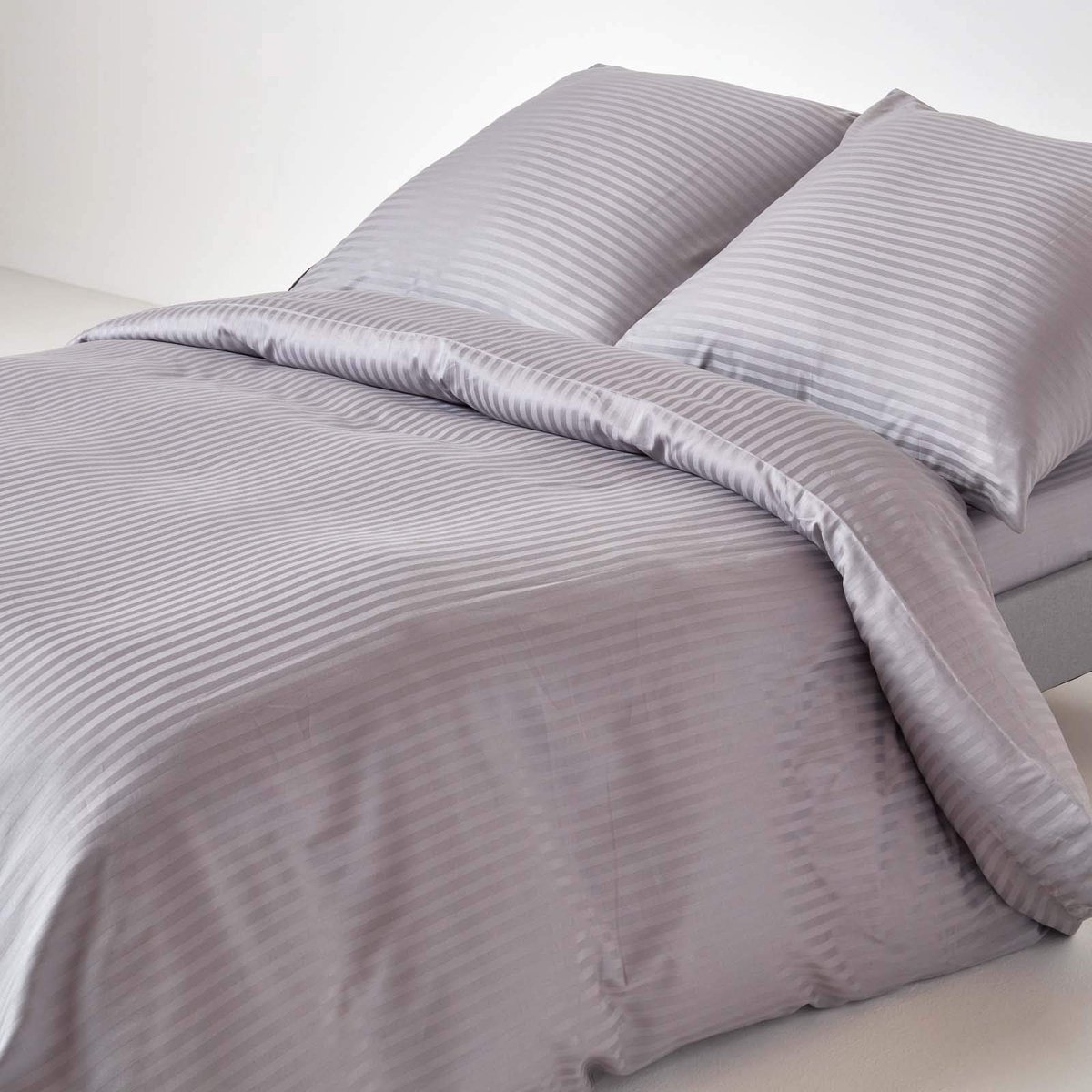 Dekbedovertrekset, Euro Size, 240 x 220 cm, 330 TC 500 draadtelling equivalent, 2 kussenslopen inbegrepen, dekbedovertrek, beddengoedset, grijs