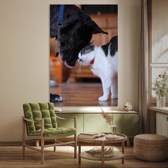 Poster 120x180 cm - Kat - Hond - Dieren - Posters - Kamer decoratie - Wanddecoratie woonkamer - Muurdecoratie slaapkamer XXL