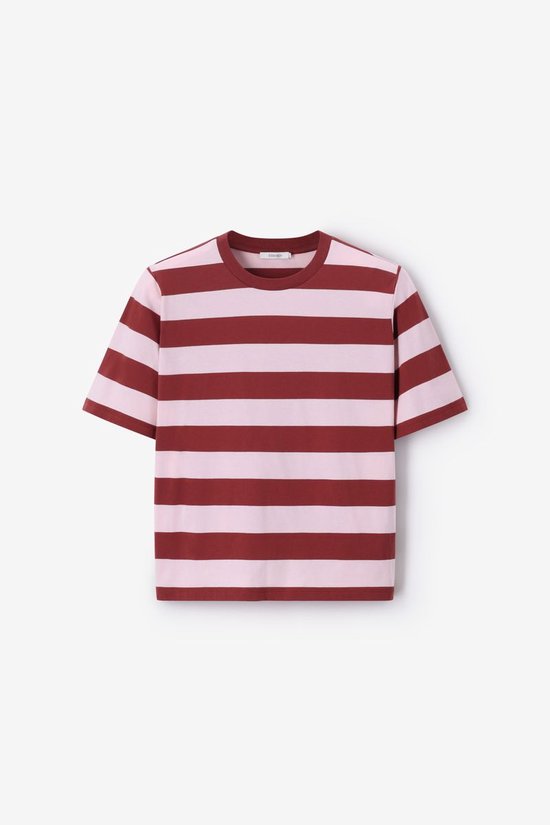 Donkerrood Gestreept T-shirt