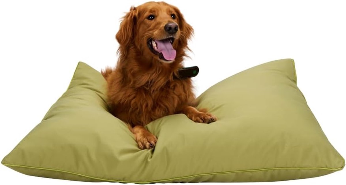 maxxpro Hondenbed, hondenkussen, 70 x 100 cm, hondenbed voor grote honden, hondendeken met ritssluiting, polyester en microvezel, groen