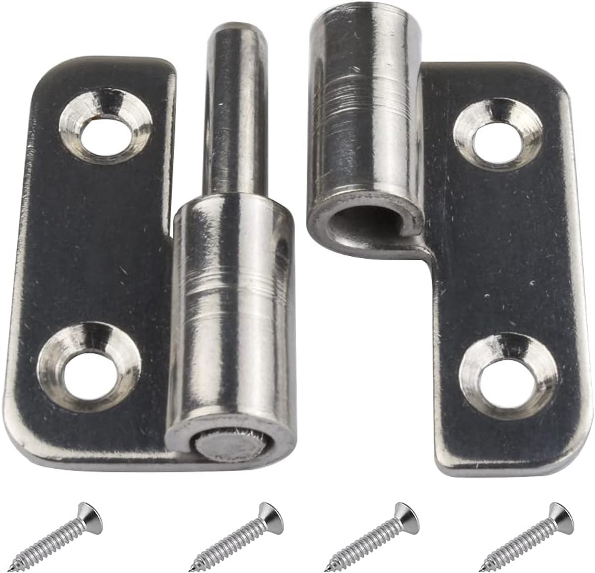 6Pcs 1.5 "Afneembare Scharnier, Kleine Slip Joint Vlag Scharnieren, Lift Off Afneembare Deurscharnieren, 304 Roestvrij Staal, Linkshandig