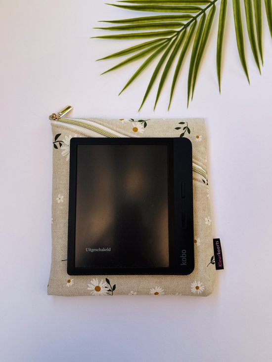 Kleurkoorts E-reader sleeve - Madelief - Geschikt voor Kobo Libra — afbeelding 2