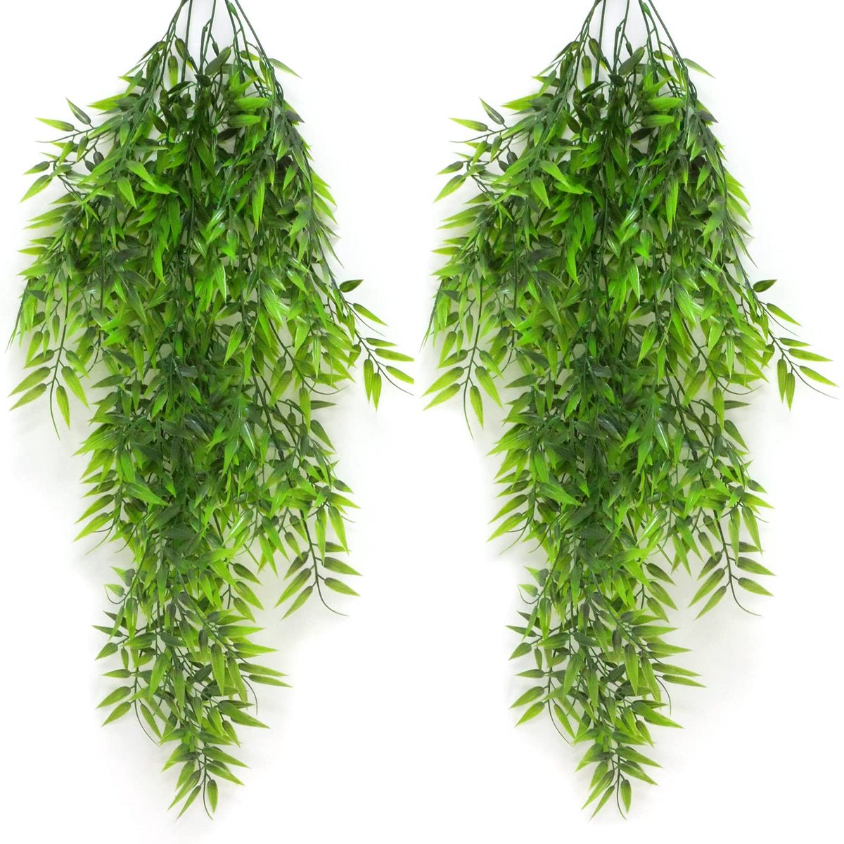 2 stuks hangende kunstplanten bamboe, kunstmatige nepplanten, wandhangende planten, groen voor huis, tuin, balkon, poortdecoratie