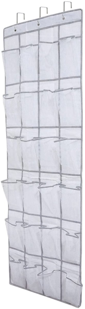 Deur voor schoenen, hangende opbergtas met 24 vakken, schoenenopslag, multifunctionele hang-organizer voor slaapkamer, woonkamer, badkamer
