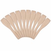 Houten spatel - bakspaan- bakspatel - set van 10 stuks - Buiten koken - BBQ - Skottelbraai - Keukengerei - 30 cm - beukenhout