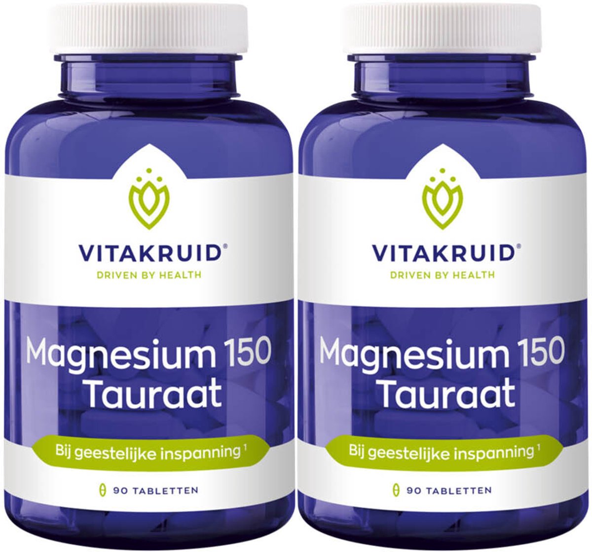 Vitakruid - Magnesium 150 Tauraat - 2 x 90 tabletten - Voordeelverpakking
