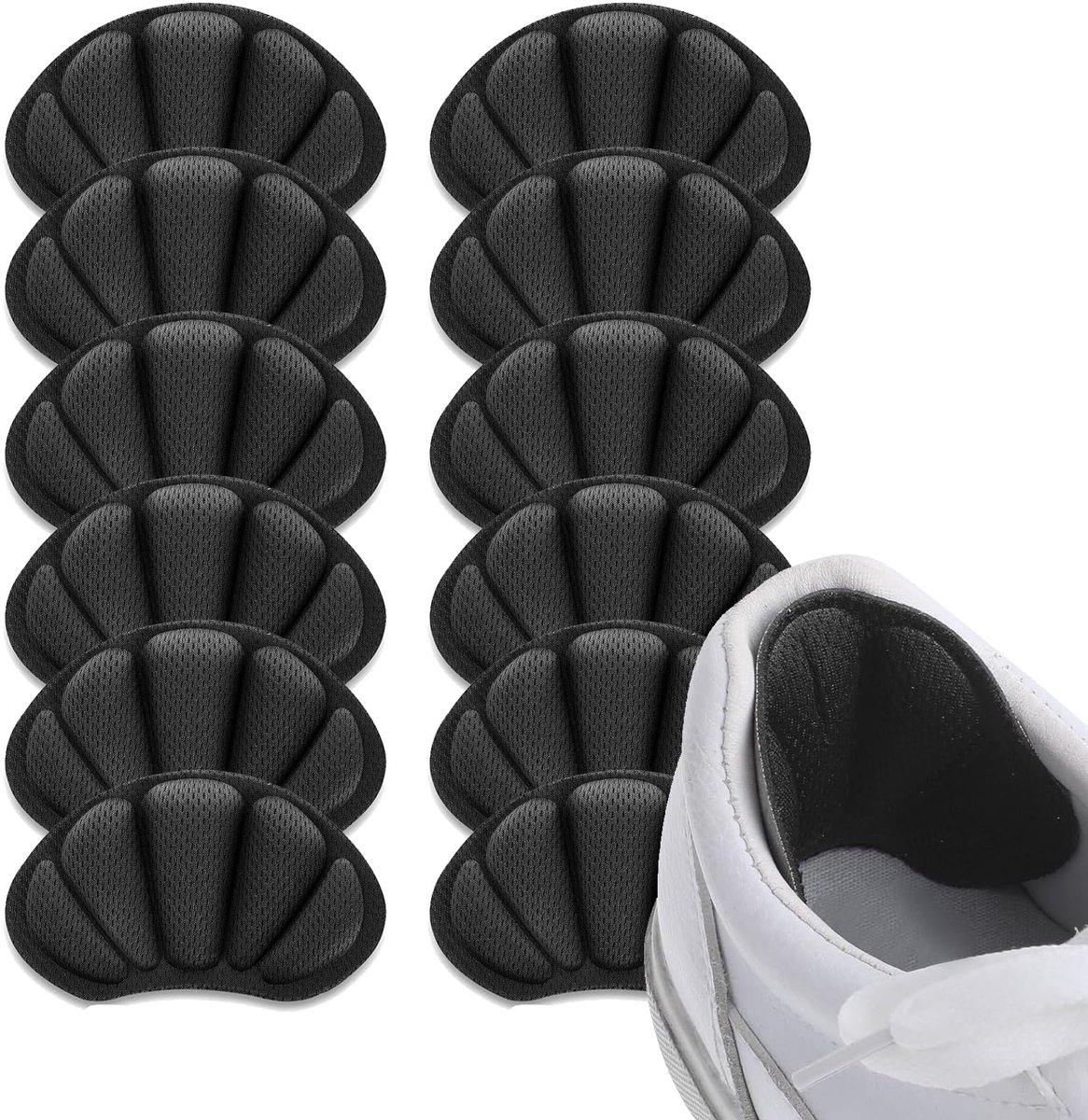 Hielkussentjes, 6 paar lijm, antislip hielbescherming voor te grote schoenen, blaren, losse schoenen, vulmiddel voor pasvorm en comfort