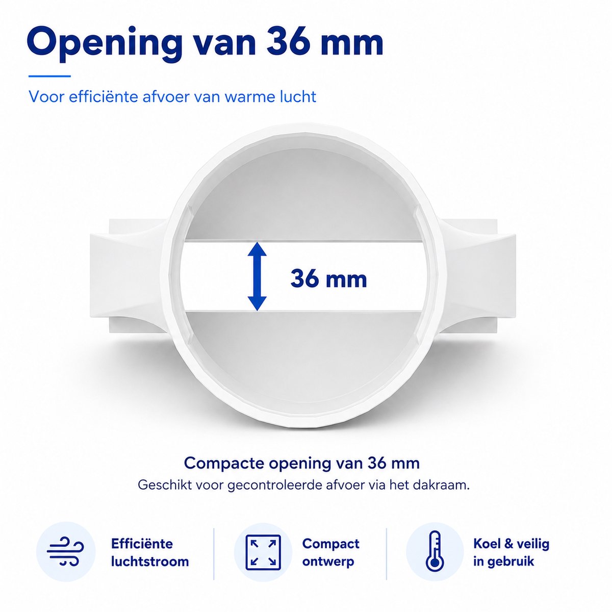 Airco-adapter Ø150 mm – Geschikt voor Velux dakraam – Koppelstuk voor mobiele airco met flexibele slang van Ø150 mm buitendiameter – Warmteafvoer via raam — afbeelding 7
