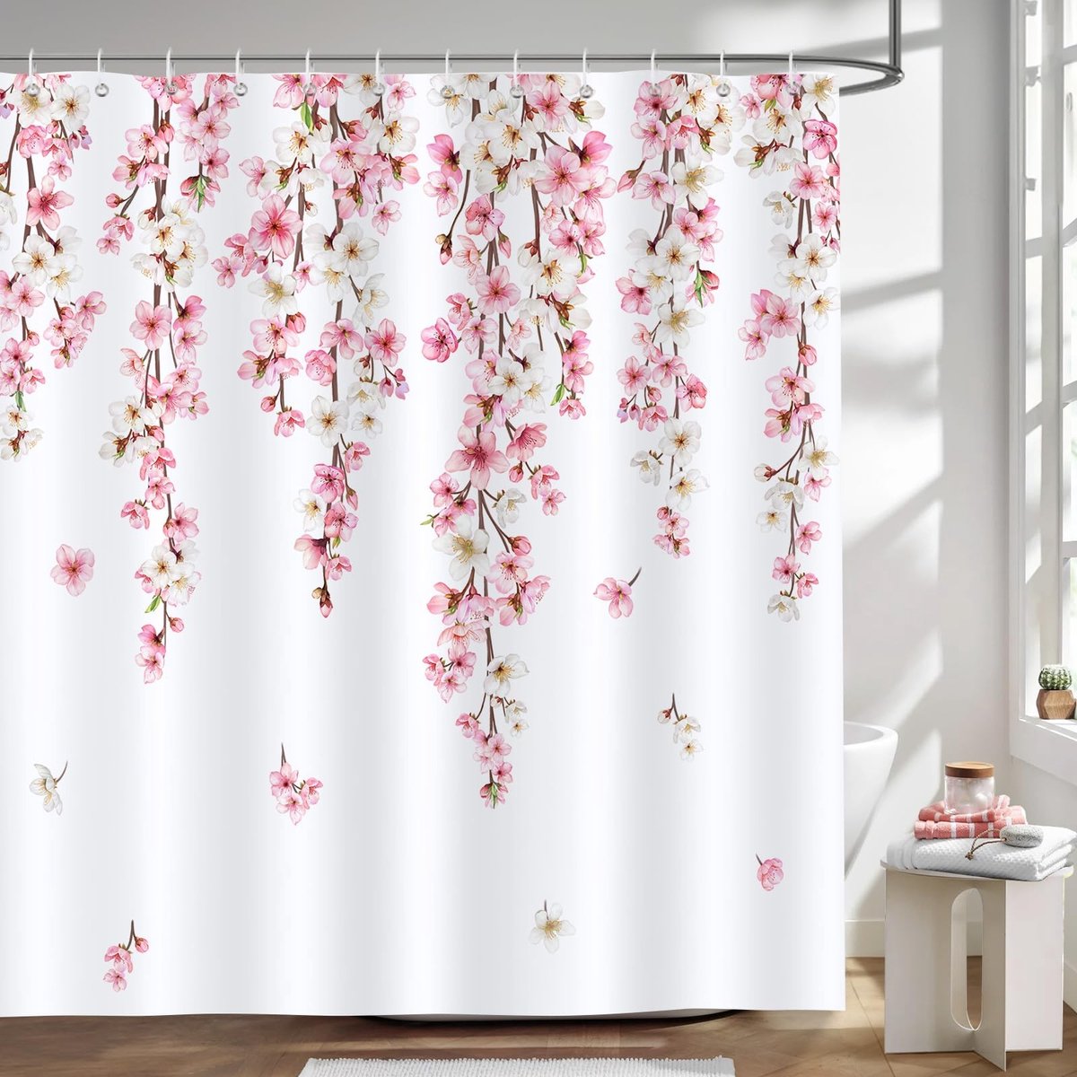 Dailygoods- Douchegordijn 180x180 cm - Schimmelwerend - Waterdicht - Wasbaar - Polyester - Inclusief 12 haken - Badkamergordijn