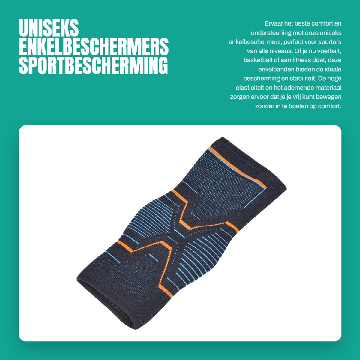 Dailygoods- Enkelbeschermers Hoge Elasticiteit - Uniseks - Voetbal - Basketbal - Fitness - Comfortabele Stof - Enkelbrace
