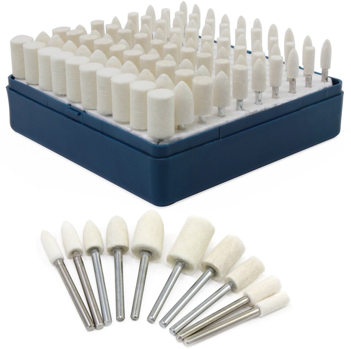 Dailygoods - Wolvilt Polijstkoppen - Multifunctioneel - 100 Stuks - Perfect voor Polijsten - Geschikt voor Metaal, Glas en Meer