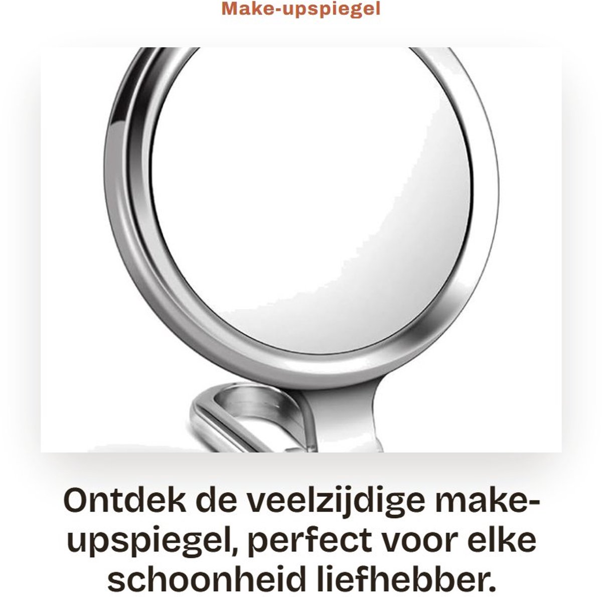 Dailygoods- Make-upspiegel 5X Vergrotend - Opvouwbaar - Verstelbaar - Dubbelzijdig - Schokbestendig - Ideaal voor Skincare - Make-up Spiegel