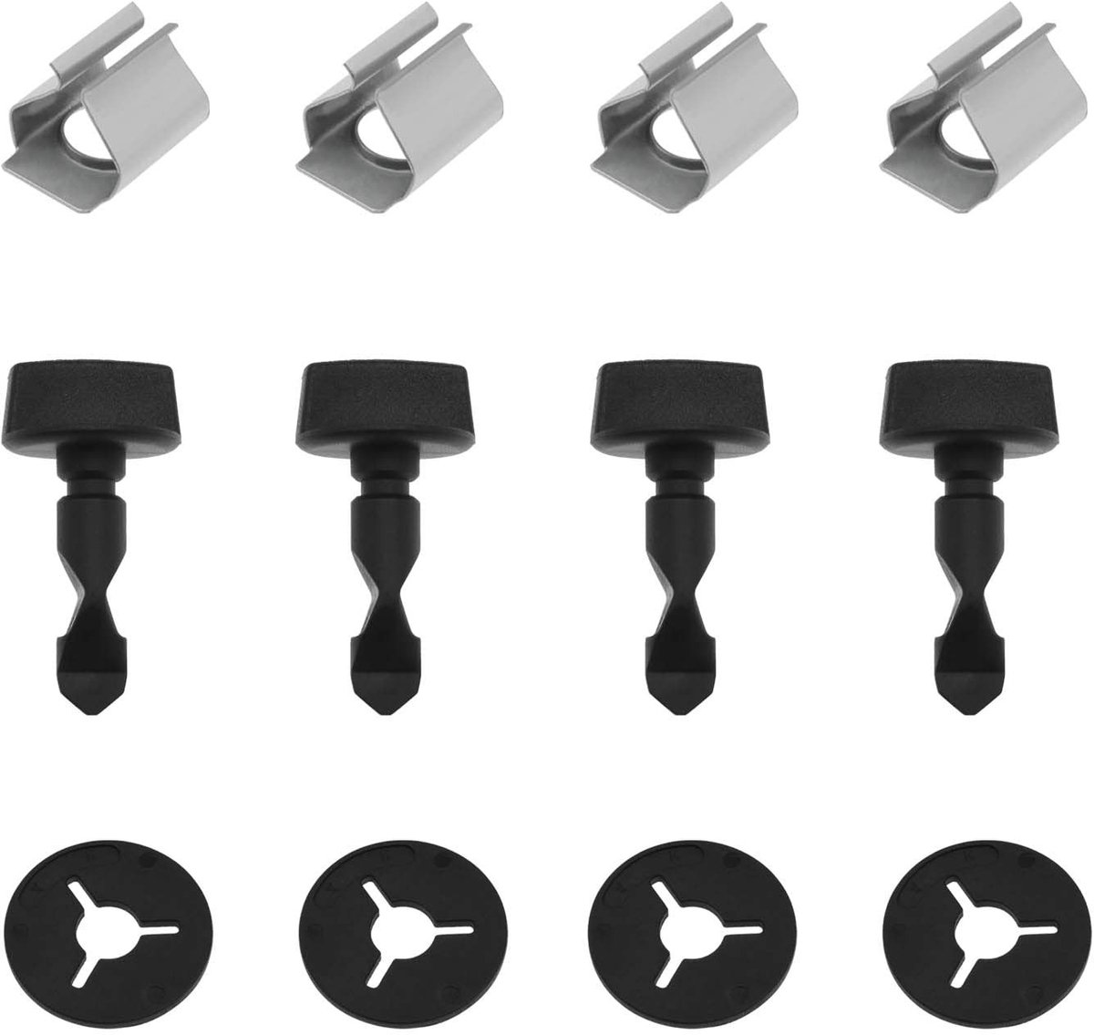 Dailygoods- Bumper Cover Clip Set - 4 Stuks Plastic/Metaal - Compatibel met Audi A1/A3/Q7/TT - VW Golf/Jetta/Passat/Polo - Bevestigingsmateriaal Achterbumper - Bevestigingsclip