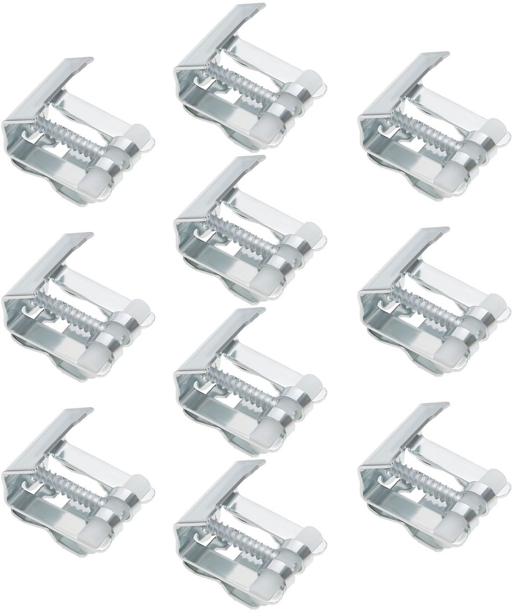 Dailygoods- Spoelbak Clips 10 Stuks - Bevestigingsclips - Beugels - Spoelbakmontageclips - Koude Plaat/Nylon - Corrosiebestendig 27,5 x 25 x 20 mm - Aanrechtclips