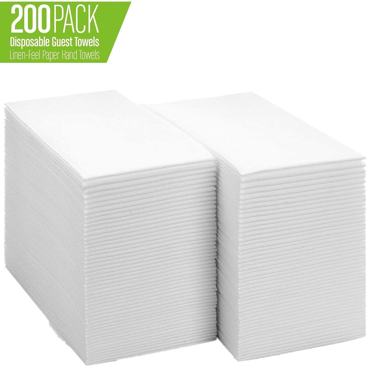 Dailygoods- Gastendoekjes 200 Stuks - Wegwerp - Zacht - Absorberend - Linnengevoel - 30x43 cm - Hygiënisch alternatief - Servetten