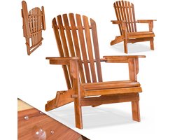 Casaria Adirondack Tuinstoel 2 Stuks - Acacia Hout - Inklapbaar