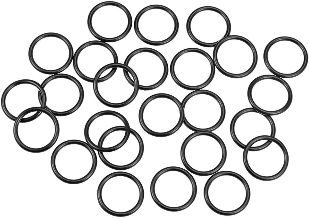 sourcing map 25 stuks metrische nitrilrubber O-ringen afdichting 24 mm AD 19 mm ID 2,5 mm breedte