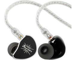 Kiwi Ears Belle - In-Ear Monitors - IEM - 10 mm DLC Dynamische Driver - Audiofiele Oordoppen - Verwisselbare Kabel - 3,5 mm - Black