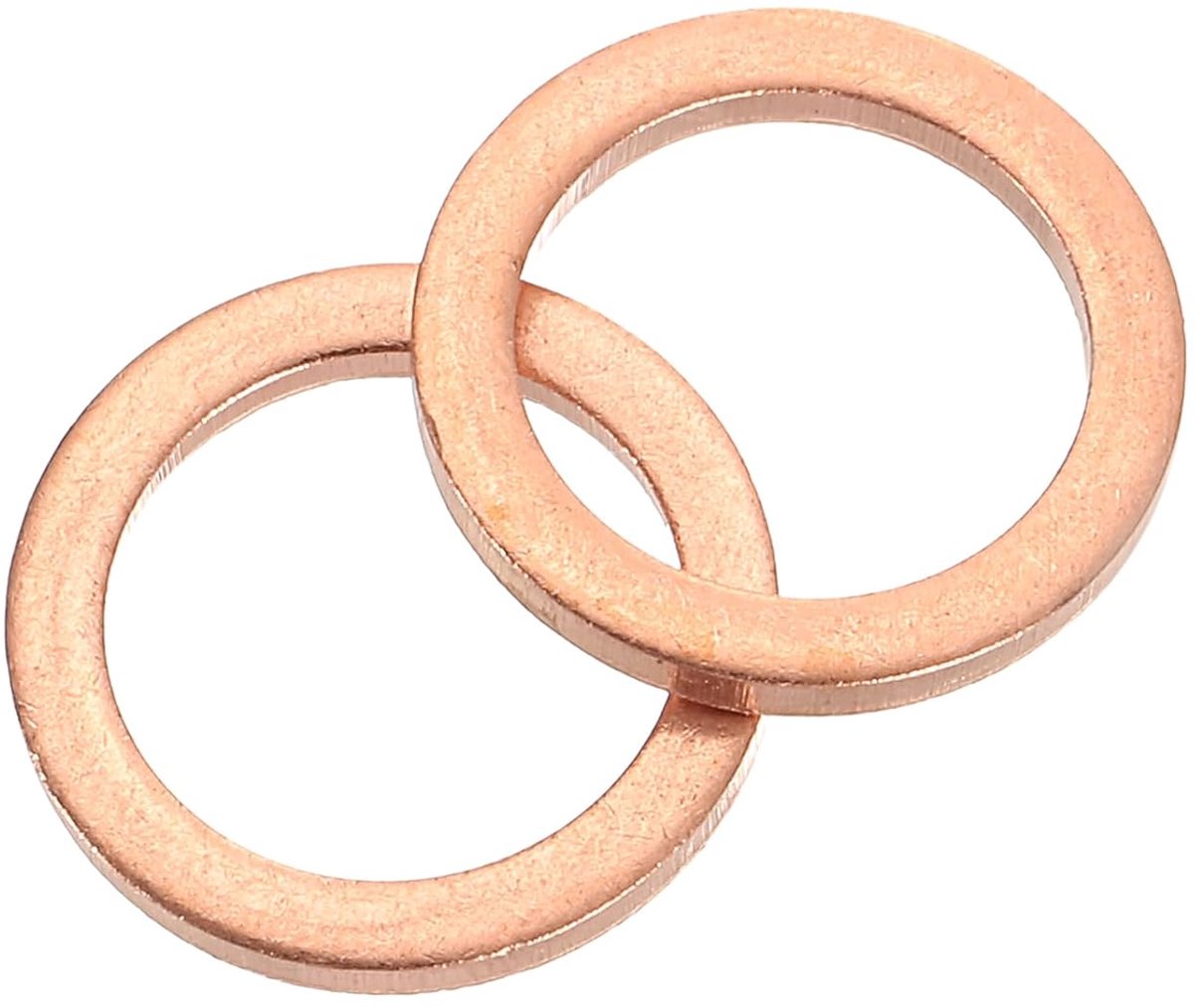 Platte afdichting, 36 stuks koperen ring-platte afdichtingen 14 mm OD 1,5 mm dik metalen afdichtring voor schroeven, bouten, moeren