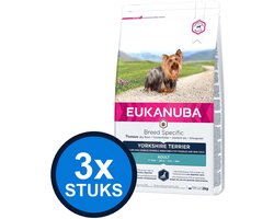 3x Eukanuba - Dog Adult Yorkshire Terrier Chicken - Hondenvoer Droogvoer - 2 kg