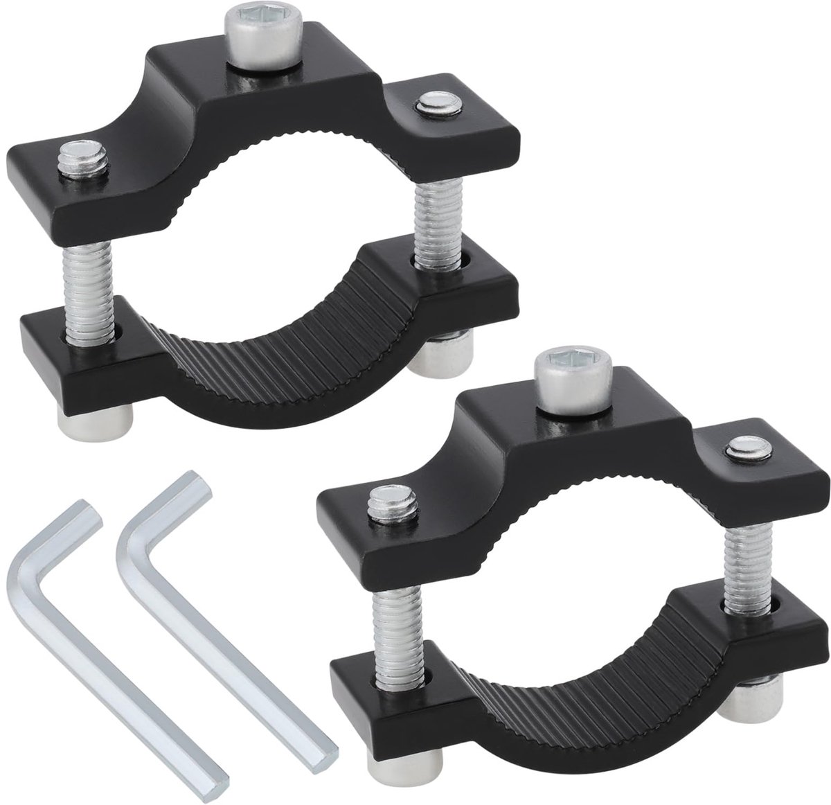 Montagebeugel voor Motorfietslicht Klemmen Aluminium Legering Lichtbalk Houder Clamp Geschikt voor 18-35mm Diameter Motorfiets Fiets Buizen Zwart