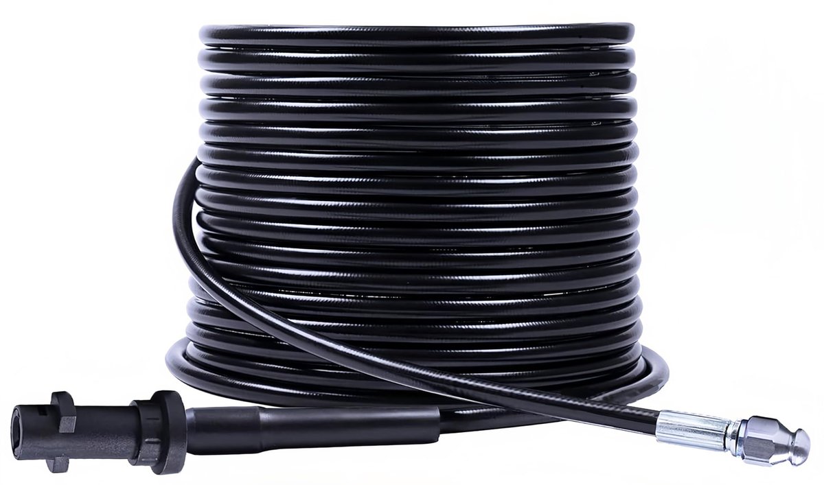 Afvoerslang met adapter voor KARCHER K2 K3 K4 K5 K6 K7, buisontstopper rioolreinigingsslang met straalpijp, 180 bar