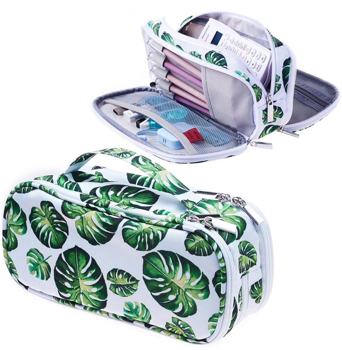 Dailygoods- Etui Super Grote Capaciteit - Waterdicht - Canvas - Pen Tas - Make-up Tas - Luiaard Ontwerp - Gemakkelijk Schoon te Maken - Pennentas