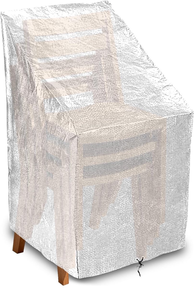 Dailygoods- Bescherming Tuinstoelen - Waterdichte Hoes - Antivandalisme - Transparant - 1 Stuk - Afmetingen 68 x 96 x 110/150 cm - Tuinstoelhoes