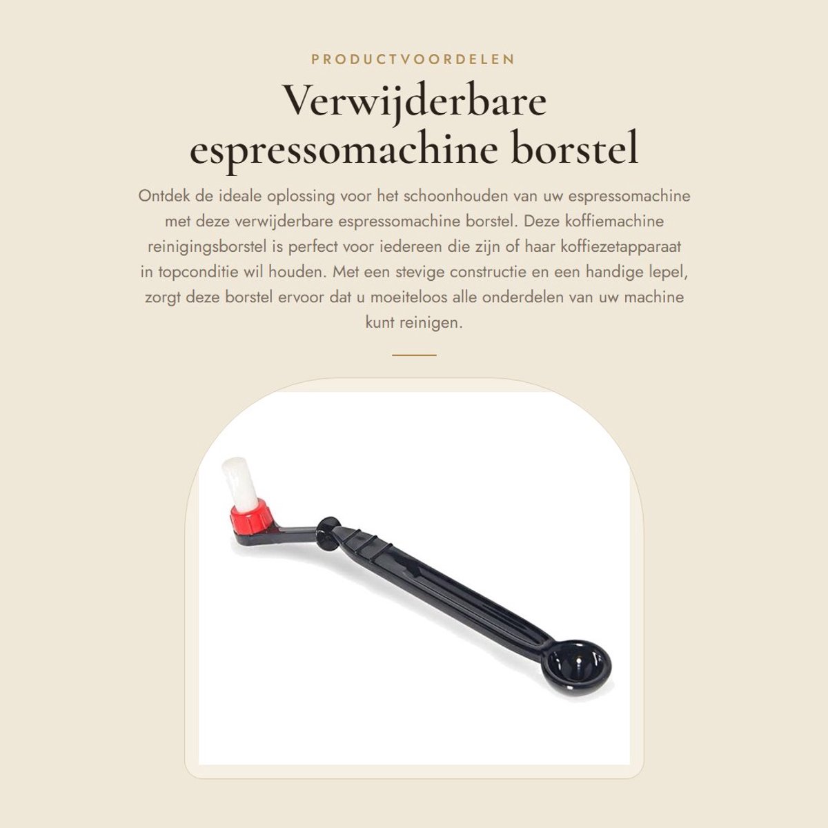 Dailygoods- Koffiemachine Borstel Verwijderbaar - Koffiemachine Reinigingsborstel - Groep Hoofd Borstel - Zwart - Duurzaam Nylon - Eenvoudig Schoonmaken - Koffieborstel