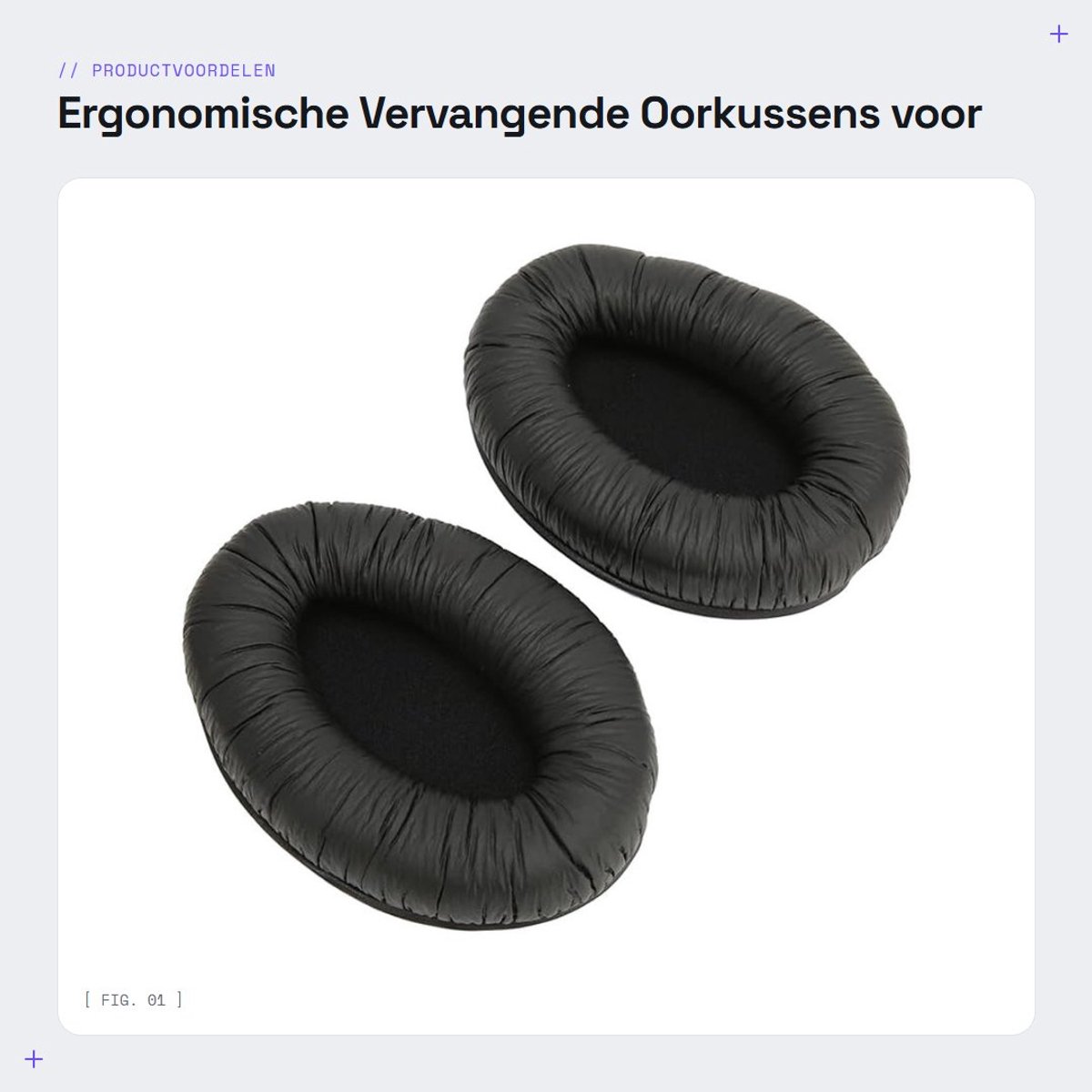 Dailygoods- Oorkussens Ergonomisch Ontwerp - Vervangend Oorkussen - Kunstleer - Memory Foam - Voor HD280/HD380 Pro - Eenvoudig te Installeren - Hoofdtelefoon Oorkussen