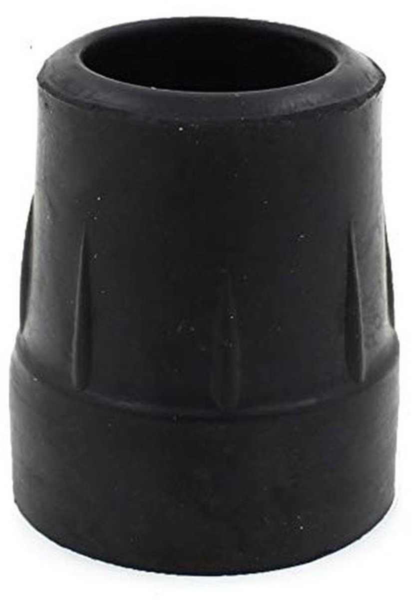 Dailygoods- Rubber Ferrules 10x 25mm - Zwart - Heavy Duty - Versterkt met Metalen Ring - Duurzaam - Voor Wandelframes - Looprekdop