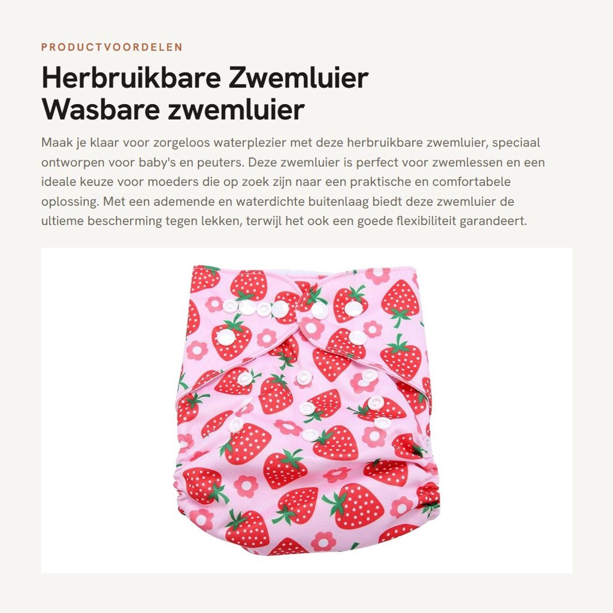 Dailygoods- Zwemluier Wasbaar - Waterdicht - Ademend - Verstelbaar - Badpak - Cartoon-patronen - Lekvrij